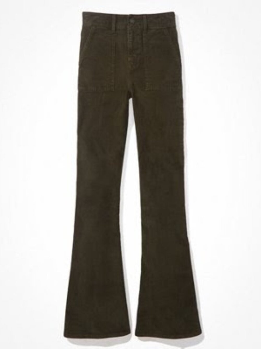 AE Corduroy Super High-Waisted Flare Pant - Size 14 Short